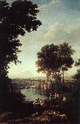 Claude Lorrain Landscape with the Finding of Moses oil painting on canvas